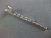 ESTATE LONG .90CT DIAMOND 18KT WHITE GOLD CLASSIC 2 ROW JOURNEY HANGING EARRINGS