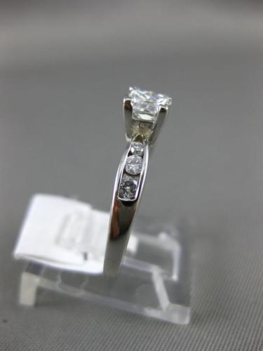 ESTATE .60CT PRINCESS & ROUND DIAMOND 18KT WHITE GOLD 3D ENGAGEMENT RING #18871