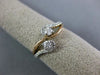 ESTATE .36CT DIAMOND 14KT WHITE & ROSE GOLD 2 STONE CRISS CROSS SWIRL LOVE RING