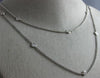 ESTATE EXTRA LARGE 1.30CT DIAMOND 14KT WHITE GOLD 15 STONE BY THE YARD NECKLACE