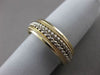 ESTATE WIDE 14KT TWO TONE GOLD 3D ROPE MILGRAIN WEDDING ANNIVERSARY RING #23560