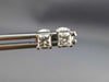 ESTATE .40CT DIAMOND 14KT WHITE GOLD 3D CLASSIC SOLITAIRE STUD EARRINGS #17279