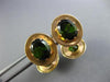 ANTIQUE LARGE 8.0CT AAA GREEN TOURMALINE 14KT ROSE GOLD 3D OVAL MENS CUFFLINKS