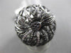 ESTATE MASSIVE 2.10CT WHITE & BLACK DIAMOND 18K BLACK GOLD FILIGREE PUMPKIN RING