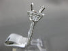 ESTATE LARGE 1.01CT DIAMOND 14KT WHITE GOLD 3 STONE SEMI MOUNT ENGAGEMENT RING