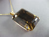ESTATE MASSIVE 60CT AAA SMOKY TOPAZ 14KT ROSE GOLD 3D CLASSIC FLOATING PENDANT