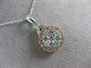 ESTATE .67CT WHITE & PINK DIAMOND 14K WHITE & ROSE GOLD FLOWER FLOATING PENDANT