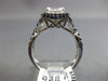 ESTATE LARGE 2.19CT DIAMOND & AAA SAPPHIRE 14KT WHITE GOLD HALO ENGAGEMENT RING