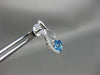 ESTATE .99CT DIAMOND & AAA BLUE TOPAZ 14K WHITE GOLD INFINITY LOVE KNOT EARRINGS