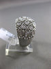 ESTATE LARGE .55CT DIAMOND 18K WHITE GOLD 3D MULTI ROW ETOILE OPEN COCKTAIL RING