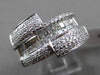 ESTATE WIDE 1.12CT DIAMOND 18KT WHITE GOLD ROUND & PRINCESS 3D FUN COCKTAIL RING