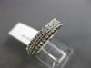 ESTATE WIDE 1.0CT DIAMOND 14K WHITE GOLD 3 ROW ETERNITY WEDDING ANNIVERSARY RING