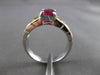 ANTIQUE 2.77CT RUBY & YELLOW SAPPHIRE 18KT WHITE GOLD CLASSIC ENGAGEMENT RING