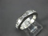 ESTATE WIDE 1.08CT PRINCESS DIAMOND PLATINUM 3D 9 STONE ANNIVERSARY RING #19558