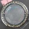 ESTATE LARGE 4.52CT DIAMOND & AAA BLUE QUARTZ 14KT WHITE GOLD OPEN FILIGREE RING