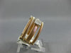 ESTATE WIDE .25CT DIAMOND 14KT WHITE & ROSE GOLD 3D FLEXIBLE SQUARE CLUSTER RING