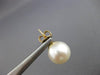 ESTATE 14KT AAA SOUTH SEA PEARL 14KT YELLOW GOLD PUSH BACK STUD EARRINGS #21899