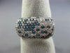 ESTATE 4.03CT MULTI COLOR DIAMOND 14K WHITE GOLD PAVE WEDDING ANNIVERSARY RING