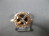 ESTATE LARGE 1.40CT DIAMOND & AAA MORGANITE 14KT ROSE GOLD HALO ENGAGEMENT RING