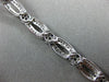 ESTATE WIDE 3.24CT DIAMOND & SAPPHIRE 14KT WHITE GOLD 3D FLOWER TENNIS BRACELET