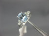ESTATE 1.42CT DIAMOND & AAA OVAL CUT AQUAMARINE 14KT WHITE GOLD ENGAGEMENT RING