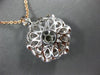 ESTATE .99CT DIAMOND 18K TRI COLOR GOLD CIRCULAR DOME SHAPE FLOWER PAVE PENDANT