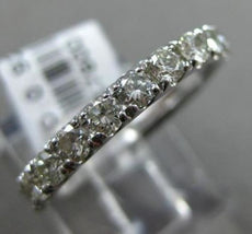 ESTATE .92CT DIAMOND 14K WHITE GOLD CLASSIC 2.5mm SEMI ETERNITY ANNIVERSARY RING