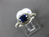 ESTATE 1.03CT ROUND DIAMOND & AAA OVAL SAPPHIRE 18KT WHITE GOLD ENGAGEMENT RING