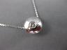 ESTATE .15CT ROUND CUT DIAMOND 14KT WHITE GOLD 3D ROUND SOLITAIRE PENDANT#19649