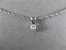 ESTATE .10CT ROUND CUT DIAMOND 14KT WHITE GOLD CLASSIC SOLITAIRE PENDANT #21939