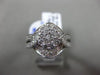 ESTATE 1.80CT DIAMOND 14KT WHITE GOLD 3D CLUSTER HALO FLOWER FRIENDSHIP RING