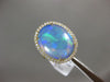 LARGE 7.80CT DIAMOND & AAA OPAL 14KT YELLOW GOLD CLASSIC OVAL DOUBLE HALO RING