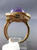 LARGE 16.80CT DIAMOND & KABOCHON AMETHYST 14KT ROSE GOLD MULTI ROW CIRCULAR RING