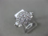 ESTATE WIDE .85CT DIAMOND 18KT WHITE GOLD 3D CLUSTER FLOWER FRIENDSHIP LOVE RING