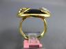 ESTATE LARGE .10CT DIAMOND & AAA ONYX 14KT YELLOW GOLD MULTI HEART CIRCULAR RING