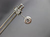 ESTATE .37CT DIAMOND 18K WHITE GOLD TULIP BEZEL HANGING FLOWER EARRINGS #11427