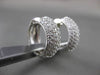 ESTATE LARGE 1.90CT DIAMOND 14KT WHITE GOLD MULTI ROW HUGGIE EARRINGS VVS 20mm