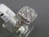ESTATE WIDE 1.41CT DIAMOND 18K WHITE GOLD 3D SQUARE HALO ENGAGEMENT PROMISE RING