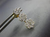ESTATE 1.59CT DIAMOND 14K 2 TONE GOLD JOURNEY FLOWER SCREW BACK HANGING EARRINGS