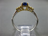 .85CT WHITE & FANCY YELLOW DIAMOND & SAPPHIRE 18KT TWO TONE GOLD ENGAGEMENT RING