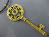 ESTATE LARGE 2.50CT FANCY YELLOW DIAMOND 18K YELLOW GOLD KEY TO MY HEART PENDANT