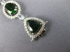 ESTATE EXTRA LARGE 21.40CT DIAMOND & AAA GREEN GARNET 18K WHITE GOLD 3D BRACELET