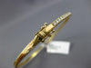 ESTATE .90CT ROUND DIAMOND 18K YELLOW GOLD CLASSIC SEMI ETERNITY BANGLE BRACELET