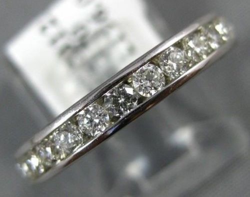 .50CT DIAMOND 14KT WHITE GOLD 3D 3mm ROUND COMFORT FIT CHANNEL ANNIVERSARY RING
