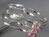 ESTATE LARGE .40CT DIAMOND 14K WHITE GOLD MULTI ROW SWIRL ETOILE BANGLE BRACELET