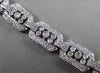 ESTATE WIDE 1.40CT DIAMOND 14KT WHITE GOLD 3D FILIGREE MILGRAIN TENNIS BRACELET