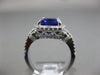ESTATE LARGE 4.03CT DIAMOND & AAA TANZANITE 14KT WHITE GOLD HALO ENGAGEMENT RING
