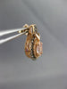 ESTATE .80CT WHITE & CHOCOLATE DIAMOND & AAA MORGANITE 14KT ROSE GOLD EARRINGS