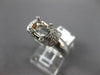 ESTATE .72CT DIAMOND 18K WHITE GOLD 3D V SHAPE SEMI MOUNT ENGAGEMENT RING #15731