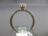 ANTIQUE .35CT ROUND DIAMOND 18KT WHITE GOLD FILIGREE CROWN ENGAGEMENT RING #6190